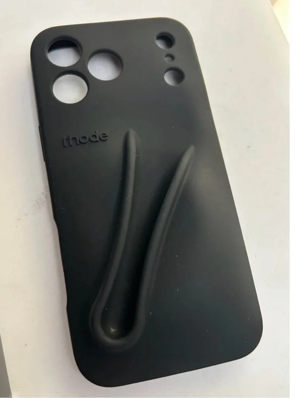 RHODE Black Silicone Phone Case with Raised Grip Detail